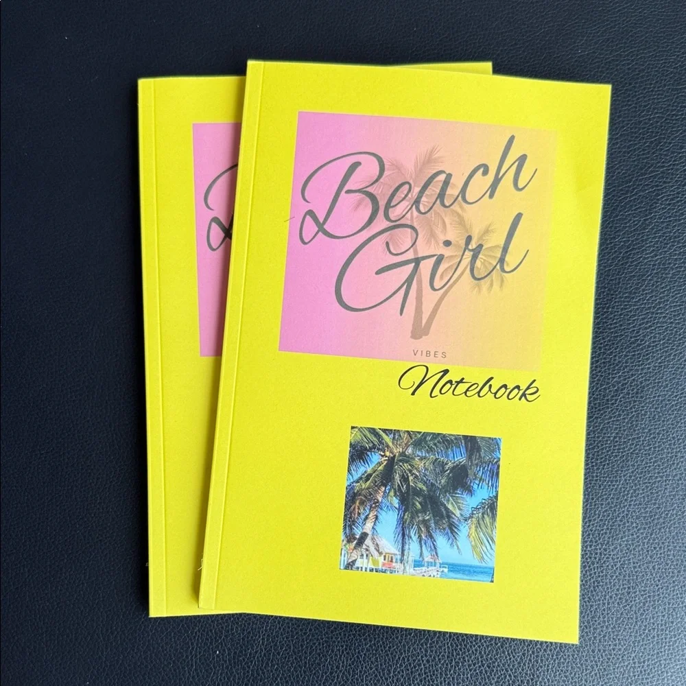 Beach Girl Yellow Notebook